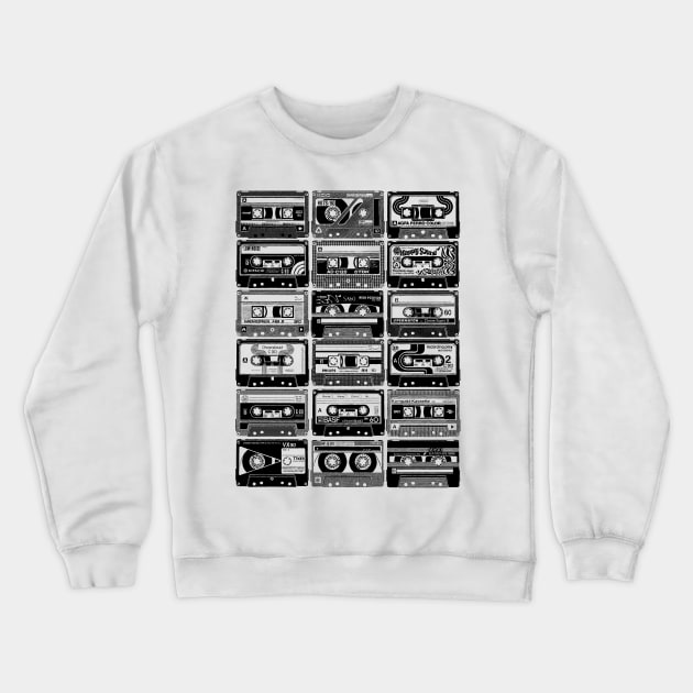Mix Tapes Crewneck Sweatshirt by Bungodesign